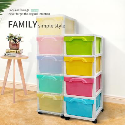 China Competitive Price GRS Factor Home Combination Organizer Contemporary Colorful 3-Layer Storage Clothing Baby Plastic Cabinet With Drawer for sale