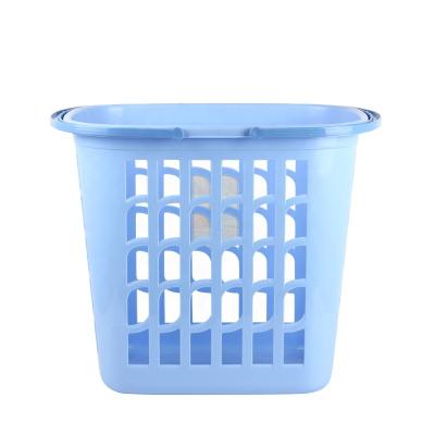 China Hot Selling European Style Household Tissue Handle Storage Laundry Basket Eco-friendly Durable PP Plastic Factory Directly for sale