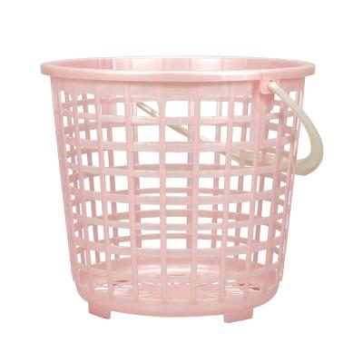 China Eco-friendly Durable Family Size Cavity Multi Type Plastic Dirty Clothes Bathroom Laundry Basket Portable Wash Bag With Handles for sale