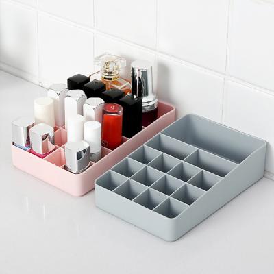 China Wholesale Viable Hot Selling Desktop Plastic Organizer New Arrival Cosmetic Storage Box Lipsticks Skin Care Storage Box for sale