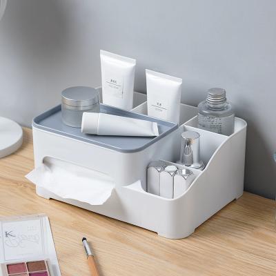 China Sustainable Plastic Cosmetic Storage Case Makeup Box Jewelry Organizer Great for Bathroom, Dresser, Vanity and Countertop for sale