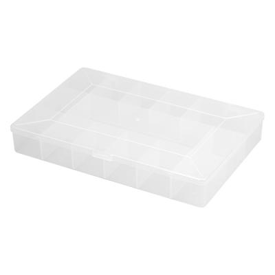 China Sustainable Factory Directly 14 Clear Clamps Universal Plastic Crafts Organizer Tool Divided Storage Box With Buckle for sale