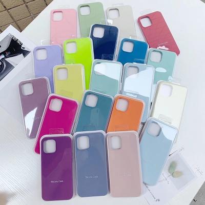 China Original 1:1 Shockproof Phone Case For Iphone 13 Pro Max Liquid Silicone Case Full Protective Mobile Phone Case for sale