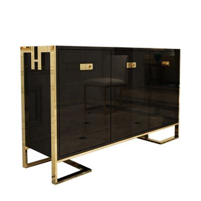 China Modern Luxury Black Antique Wooden Piece Piece Furniture Packing Time Style Solid Color Solid Color DESIGN Multi-Layer Hardware for sale