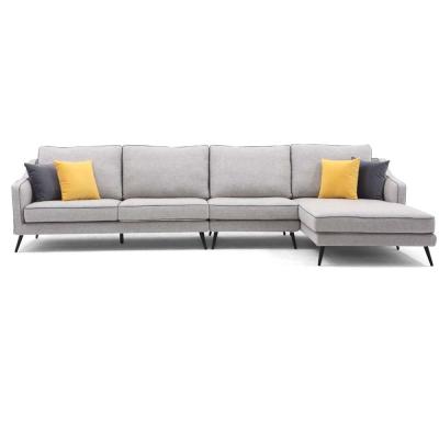 China New Model Adjustable Luxury Furniture Gray Fabric (Height) Sectional Corner Sofa For L Shaped for sale