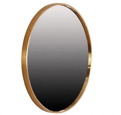 China Magnifying Metal Gold Frame Round Hanging Mirror For Bathroom Makeup Mirror for sale