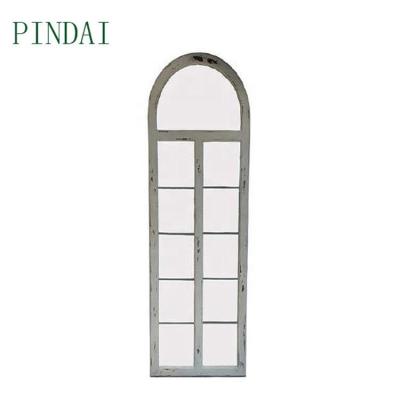 China Rustic Decorative Window Hanging Door Decor Arched Window Display Frame for sale