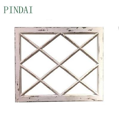 China Rustic White Rustic Solid Wood Window Frames For Wall Home Decor for sale