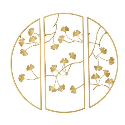 China Eco - Friendly Luxury Display Gold Wrought Iron Metal Frame Other Hotel Wall Home Decor for sale