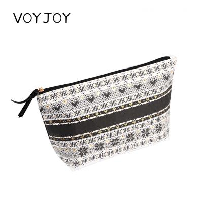 China Durable Custom Logo Eco Friendly Cosmet Bag Polyester Zipper Cosmetic Make Up Pouch Bag for sale