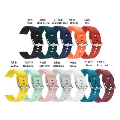 China Silicone Smart Watch Band 22mm 20mm Silicone Strap For Samsung Galaxy Active Watch 4 5 Pro 2 Rubber Strap For Huawei Watch GT2 Pro for sale