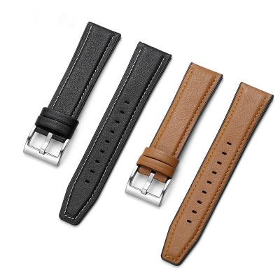 China Designers Silicone Leather Band Strap 20mm 22mm Watch Bands Luxury Smart Watch Band for sale