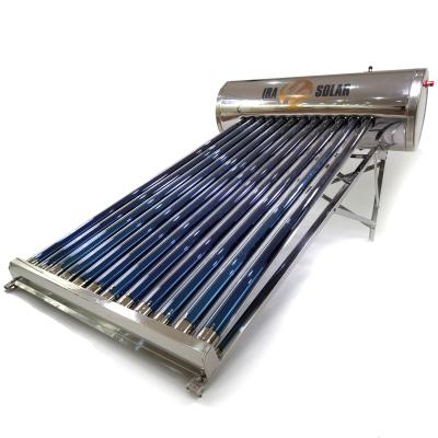 China Outdoor High Efficiency Non Pressure 150L Solar Water Heater With 12 Tubes For Home for sale