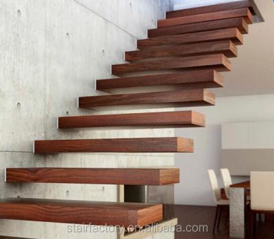 China Modern Home House Staircase, Solid Wood Treads, Floating Staircase, TS-305 for sale