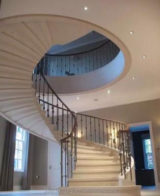 China Fashion Indoor Curve Shape Staircase, Steel-Stone Spiral Staircase, TS-116 for sale