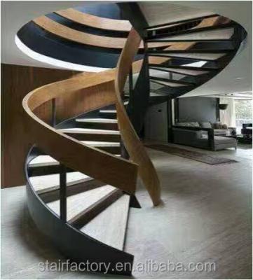 China Australian Used Non Slip Indoor Non Slip Solid Wood Spiral Stair Treads Home Bedroom Spiral Stair Treads TS-354 for sale