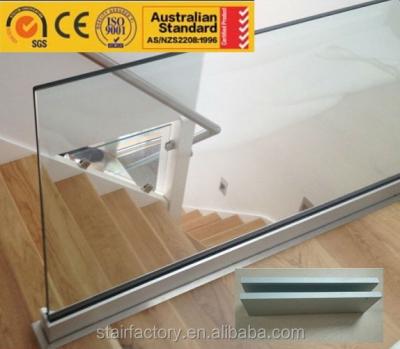 China Aluminum stair/balcony glass railings and glass fence aluminum channel and laminated glass balustrade T-21 for sale