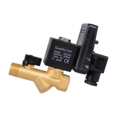 China Auto Sector Two Way Two Way Electric Automatic Drain Solenoid Valve With Timer for sale