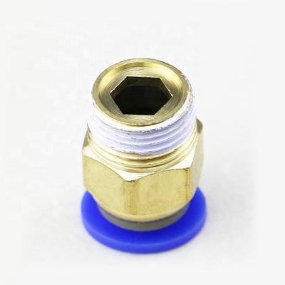 China Brass Tube Fitting Straight Male Push Connect Fittings 6mm 1/8