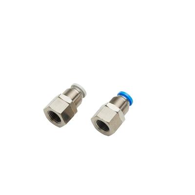 China FACTORY PRICE PMF-G Series BSPP Brass Thread Bulkhead One Touch Straight Female Push In Tube To Connect Air Fitting for sale