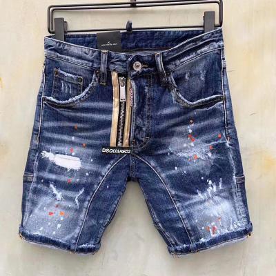 China Breathable Mens Zippe Rippe Denim Shorts Blues Jeans Male Stretch Straight Fit Jeans Shorts Pants High Quality Man Shorts Casual Jeans 9828 for sale