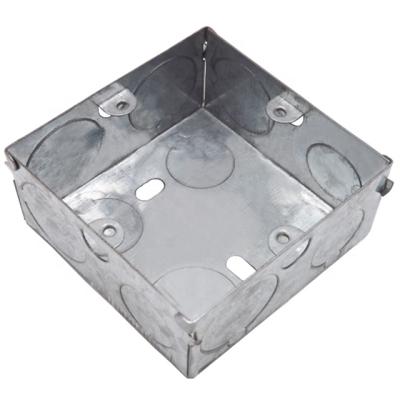 China For elem. elect. or Build HOT 3x3 Square Galvanized 1 Strip Steel Metal Back Box for sale