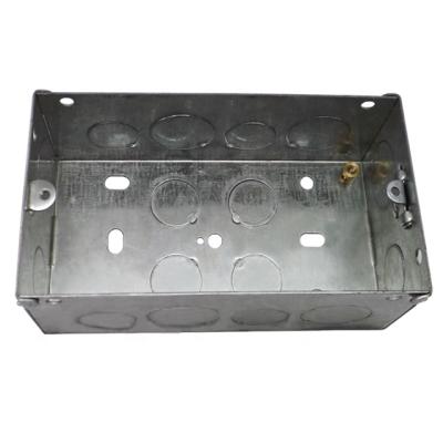 China Steel Material Custom Galvanized Indoor Rectangular Electrical Switch Outlet Junction Box for sale