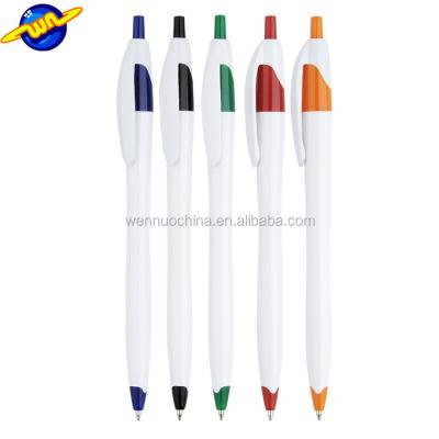 China Promotional Style Simple Solid White Barrel Pen Classic Cheapest Price Pen With Custom Logo for sale