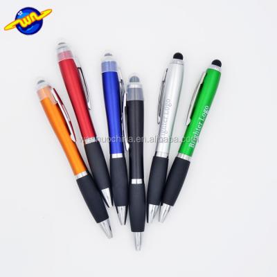 China New Customized Led Promotional Pen Light Pen Laser Engraving Logo Ballpoint Pen For Promotional for sale