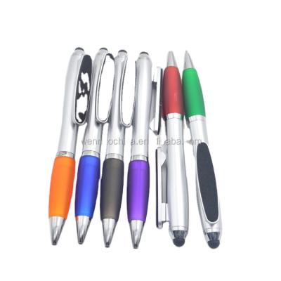 China Pen Factory Sale Promotional Plastic Ballpoint Pen Colorful Screen Stylus Ballpoint Pen Cleaner Pen for sale