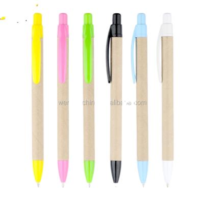 China Promotional Pen Professional Manufacture Eco Friendly Recycled Paper Pen With Custom Logo Printing for sale