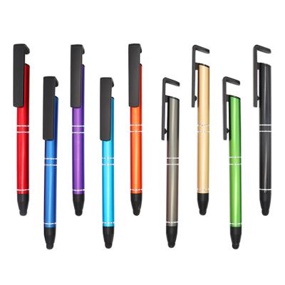 China Promotional pen 3 in 1 unique and special design custom touch screen metal pen with pen holder and clearer screen for sale