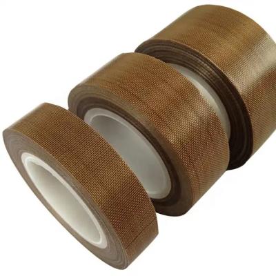 China Heat-Resistant High Temperature Resistant Insulation Ptfe Coating With Silicone Small Jumbo Roll Fiberglass Adhesive ptfe Tape for sale