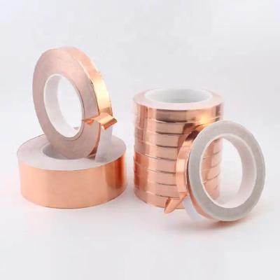 China Heat-Resistant Wholesale Copper Foil Shielding Tape with Conductive Adhesive for Guitar and Electrical Repairs for sale