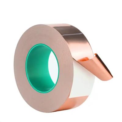 China Heat-Resistant Copper Tape Single-Sided Conductive Adhesive Foil Copper Tape for sale