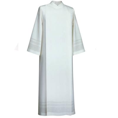 China 100% Polyester Church Robe Modern Luxury Pastor Ceremonial Clothing Baptismal Baptismal Church Alb for sale