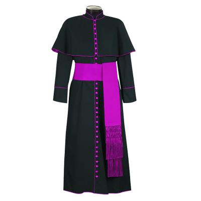 China Custom Wholesale Hot Selling Material Church Style Robe Classic Clergy Cassock for sale