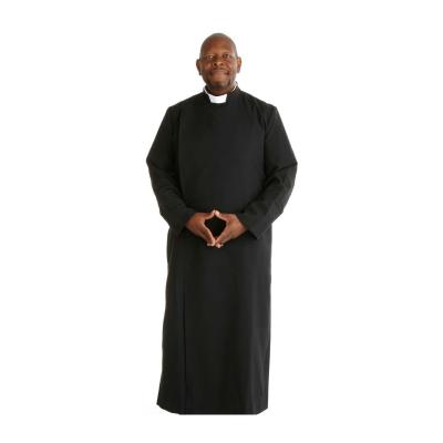 China For Church Ceremonial Garment Altar Server Surplice Clergy Black Cassock for sale