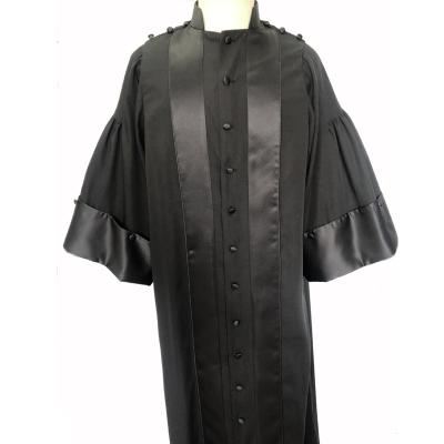 China Modern Luxury Custom Made Black Judge Robe Toga Robe for sale