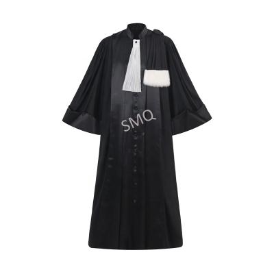 China Modern Luxury Custom Made Black Judge Robe Toga Robe for sale