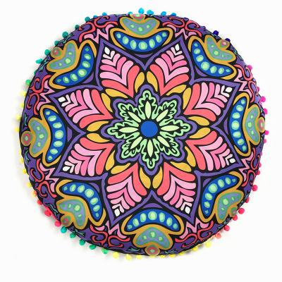 China Round Massage Mandala Meditation Cushion Pillow Cover Seat Floor Cushion Cover for sale