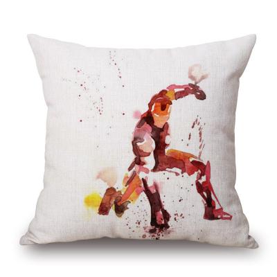 China Superhero Disposable Pattern Cushion Cover Soft Canvas Printed Home Decorative for sale