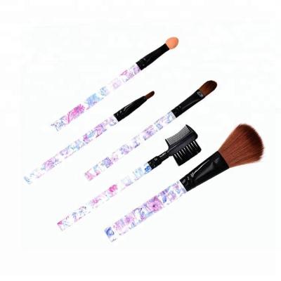 China Fcmakeup Skin-Friendly 5Pcs Make Up Brushes Crystal Makeup Brush Set for sale