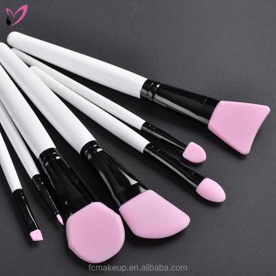 China Angular Blush Silicone Make Up Brush 7pcs Set Beauty Tools for sale