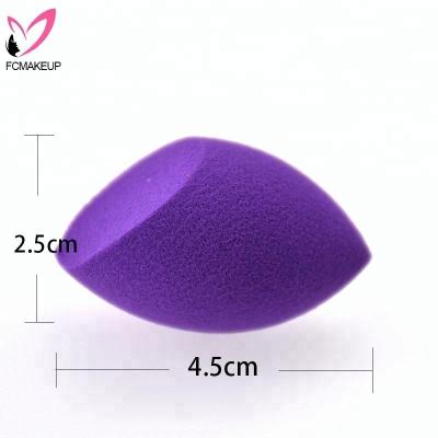 China Wholesale Non-latex Purple Teardrop Angled New Shape Makeup Sponge Beauty Powder Puff for sale