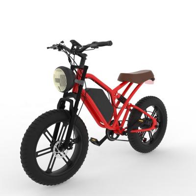 China New Arrival 20 Inch 4.0 Fat Tire Steel Electric Bike Double Motor Electric Bicycle Off Road High Power E BIKE 350-1000W for sale