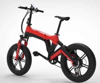 China High quality cheap folding bicycle 500w magnesium alloy 7 speed gears 20 inch fat foldable electric bicycle for sale