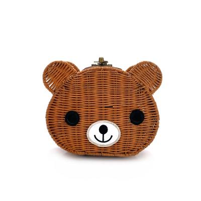 China Fashion Summer Kids Fashion Rattan Beach Purse Bag Bali Rattan Straw Beach Clutch Handbags for sale