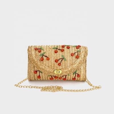 China Summer Sweet Professional Handmade Beach Women Designer Style Sling Weaving Shopping Cross - Straw Body Woven Luxury Shoulder Bag for sale