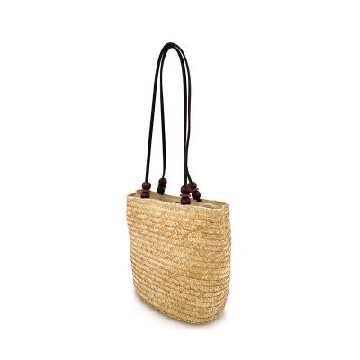 China Wholesale Handmade Wheat Straw Women Summer Handbags Clutch Basket Beach Summer Style Weaving Tote Bags for sale